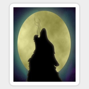 Moonlight Howl Sticker